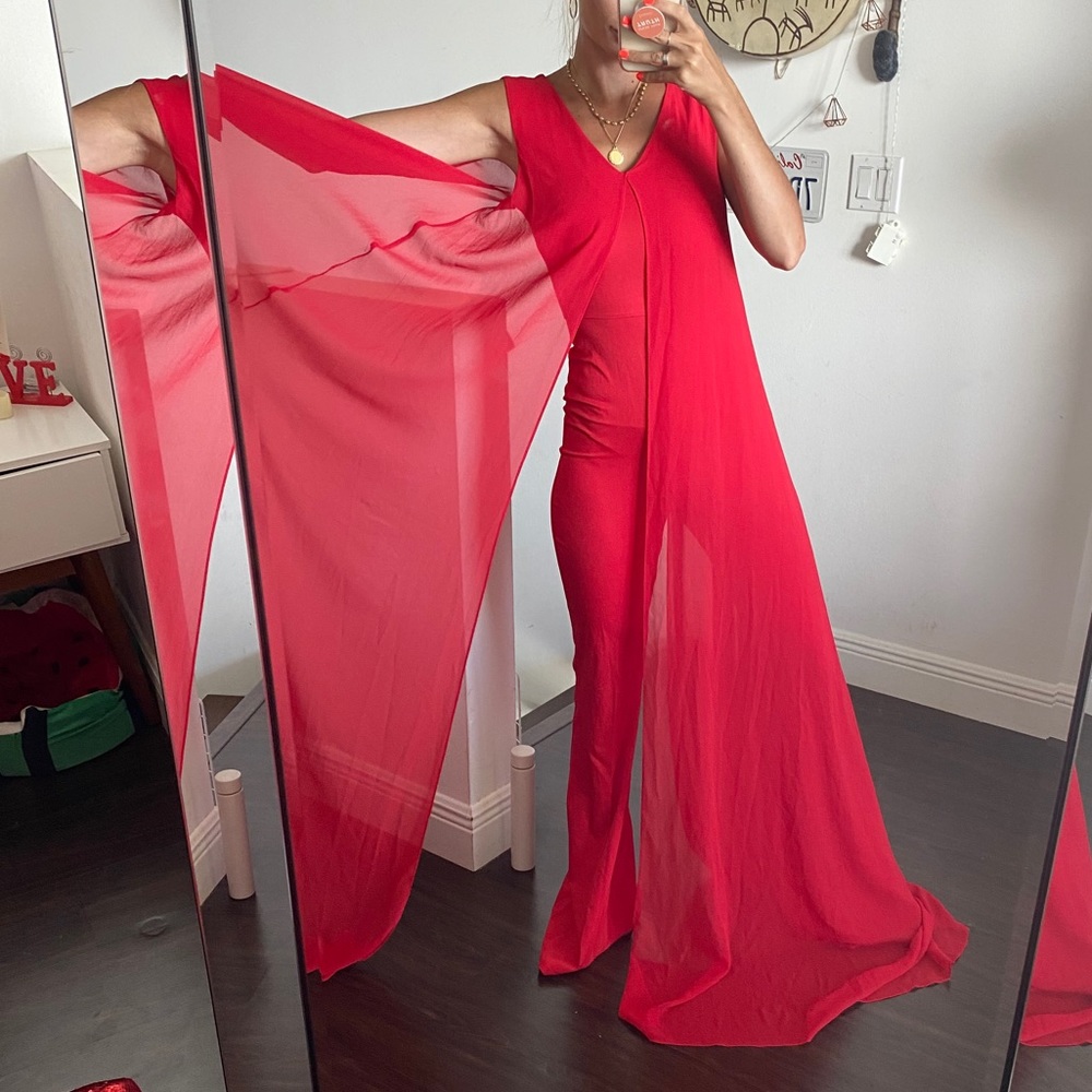 Nasty Gal Red Jumpsuit ♥️ Perf Condition XS